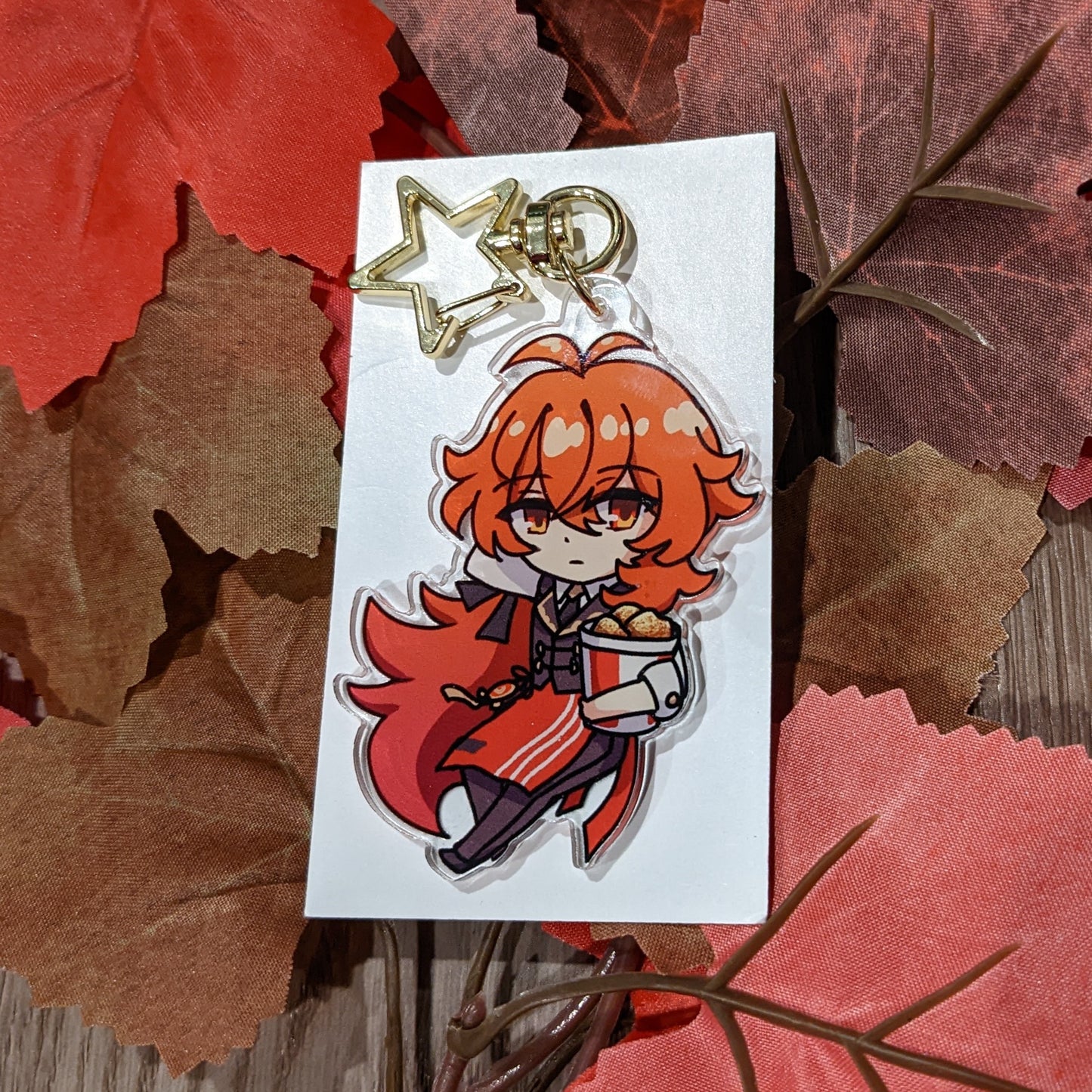 Diluc Fried Chicken Acrylic Keychain