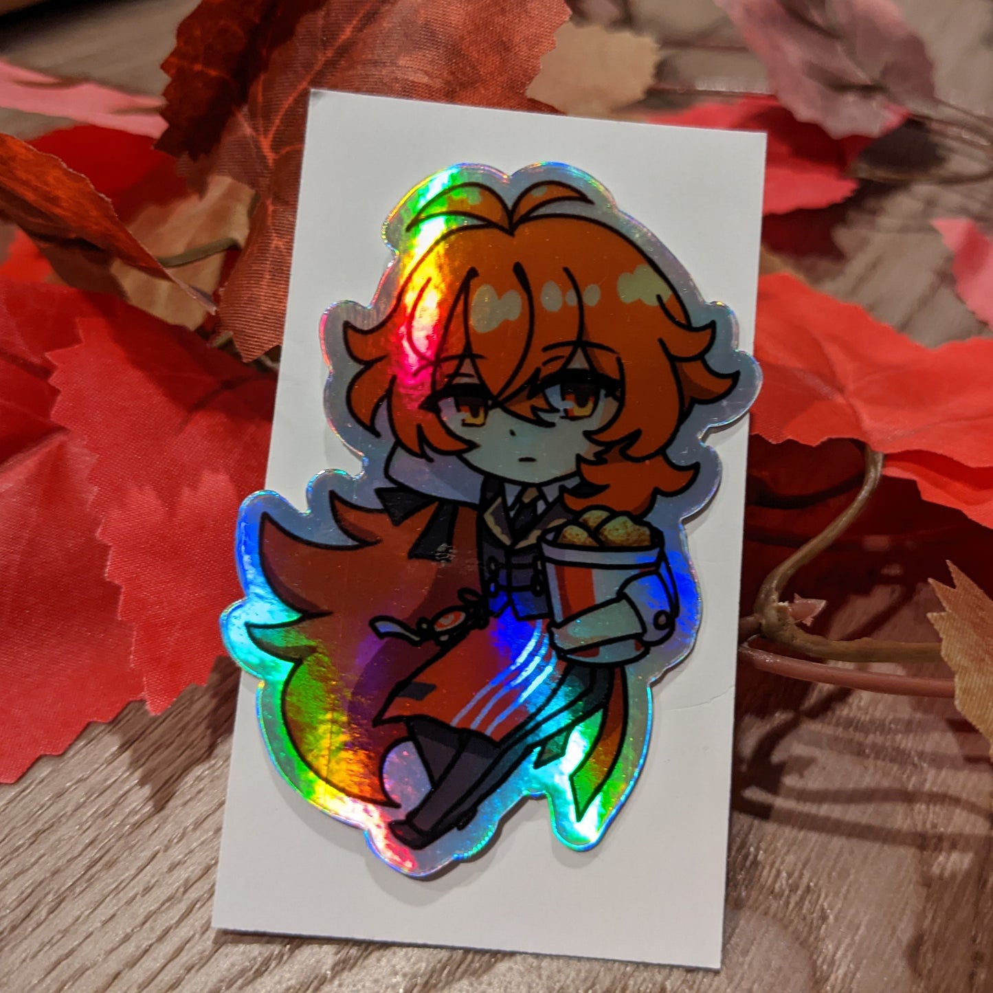 Genshin Collab Outfits Holographic Stickers