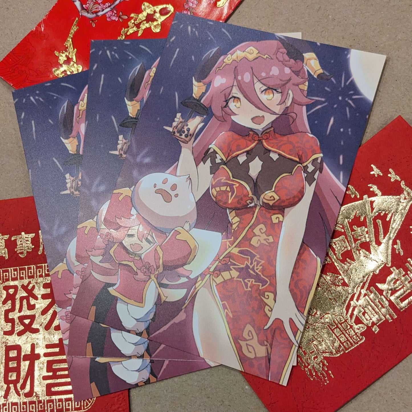 New Year Mym and Notte 4"x6" Postcard Print