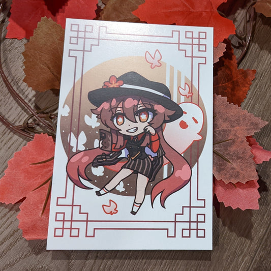 Genshin Impact Collab Outfits 4 x 6" Postcard Print Set