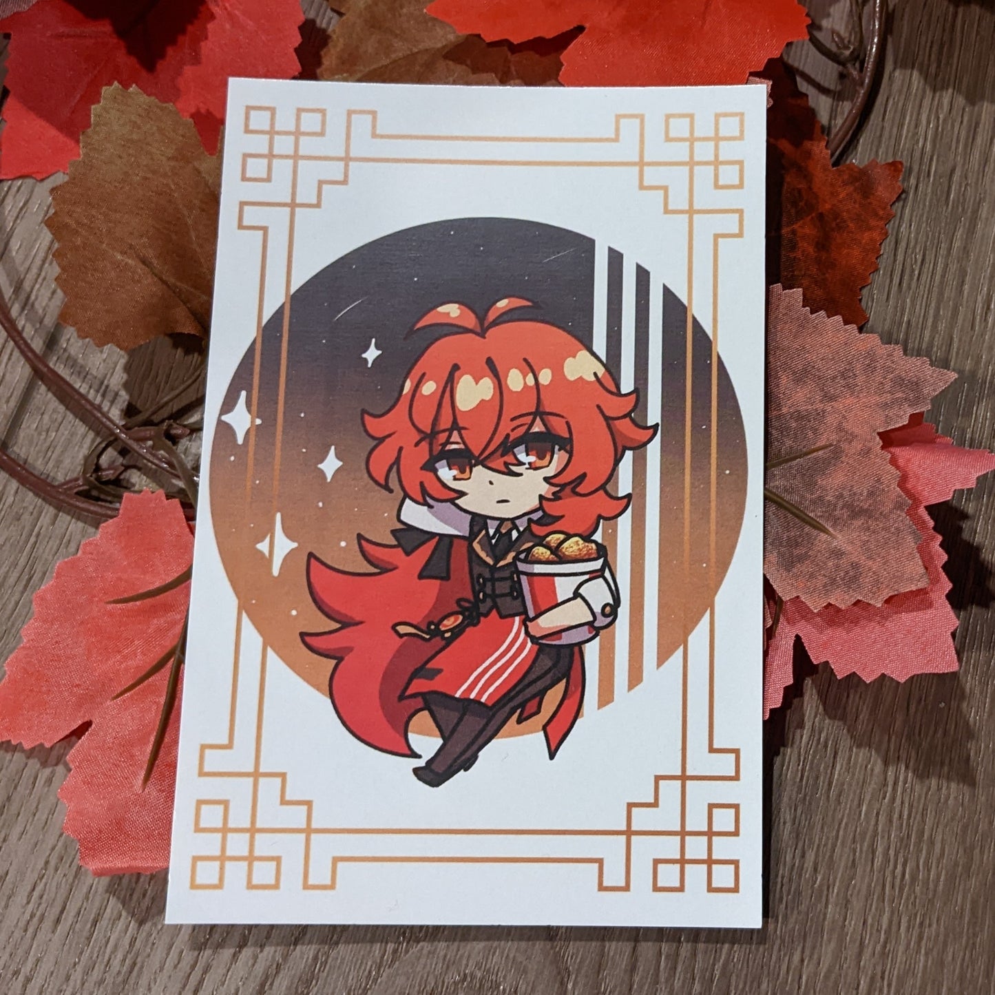Genshin Impact Collab Outfits 4 x 6" Postcard Print Set