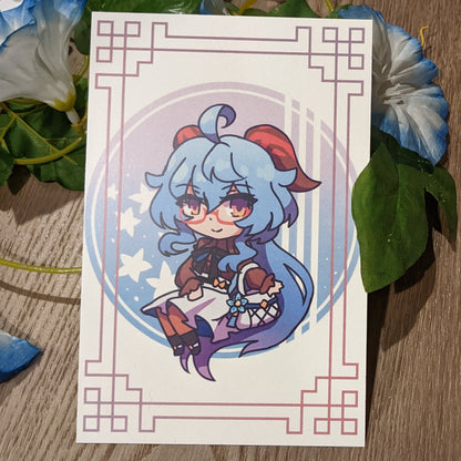 Genshin Impact Collab Outfits 4 x 6" Postcard Print Set