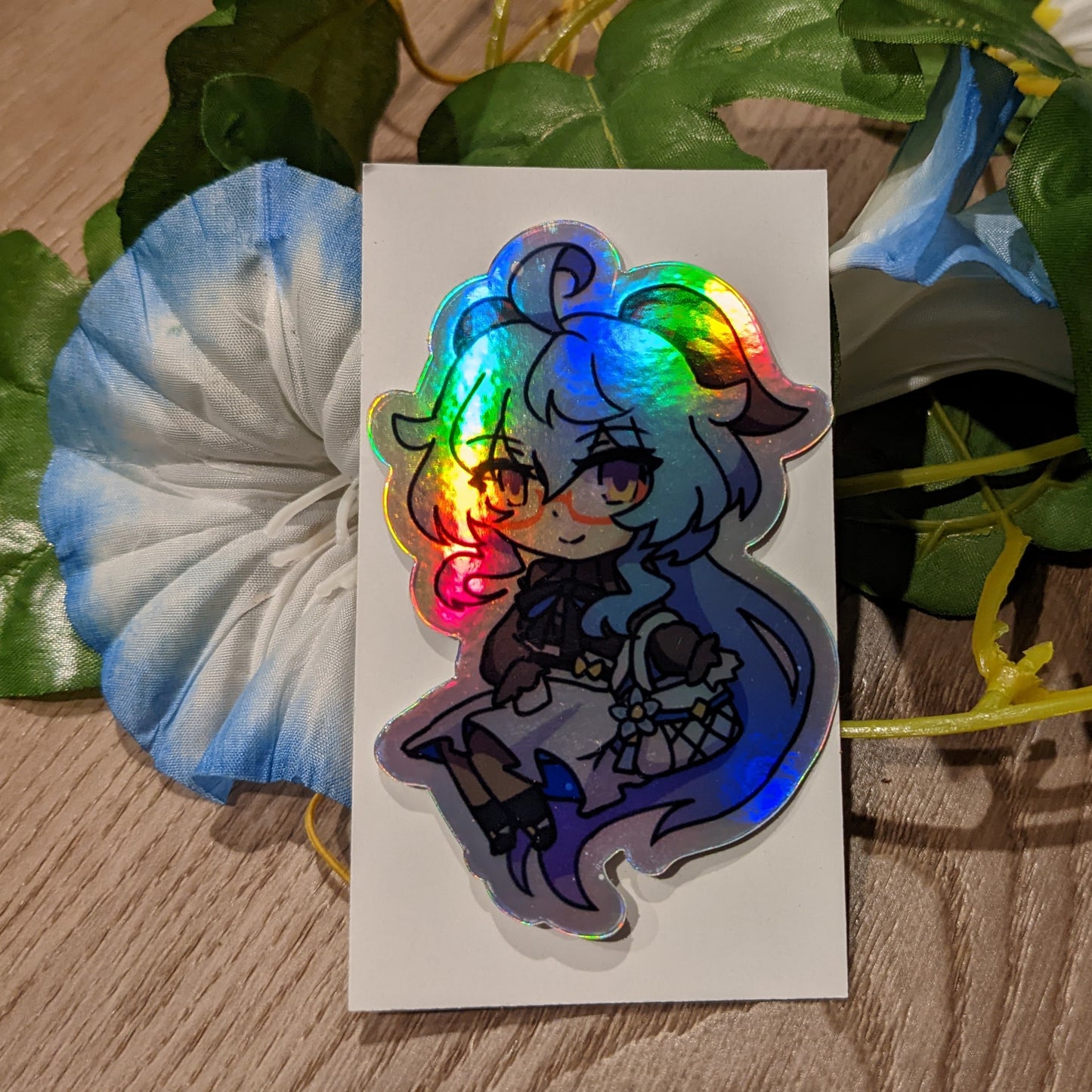 Genshin Collab Outfits Holographic Stickers