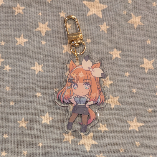 Umamusume Almond Eye (Casual) Keychain
