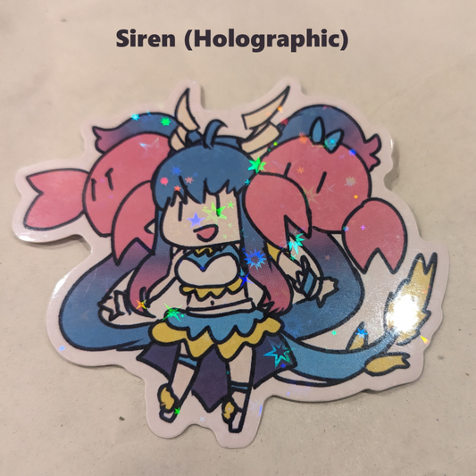 Siren Holographic Sticker