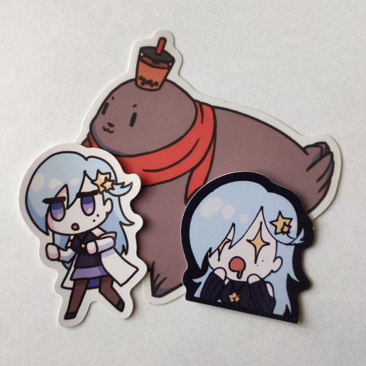 Lilli Emotes & Boba Seal Sticker Set