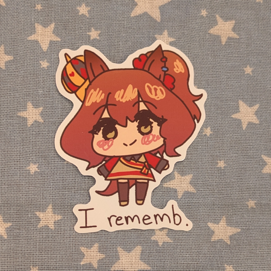 Umamusume Aston Machan I rememb Sticker
