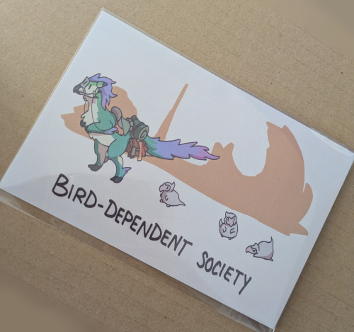 Bird-Dependent Society 6 x 4 " Postcard Print
